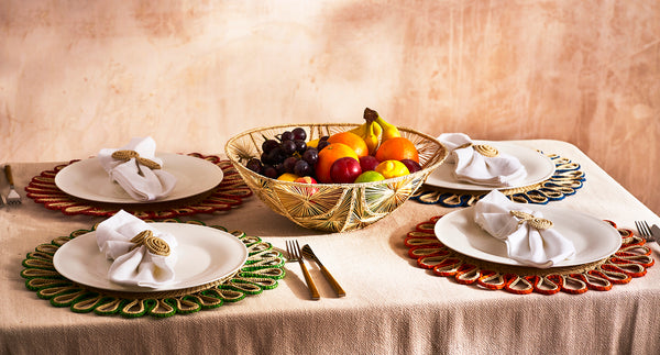 Spring tablescap featuring Estrella Placemats - The Colombia Collective