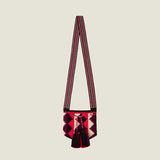 brora hand woven artisan printed mini cross body bag