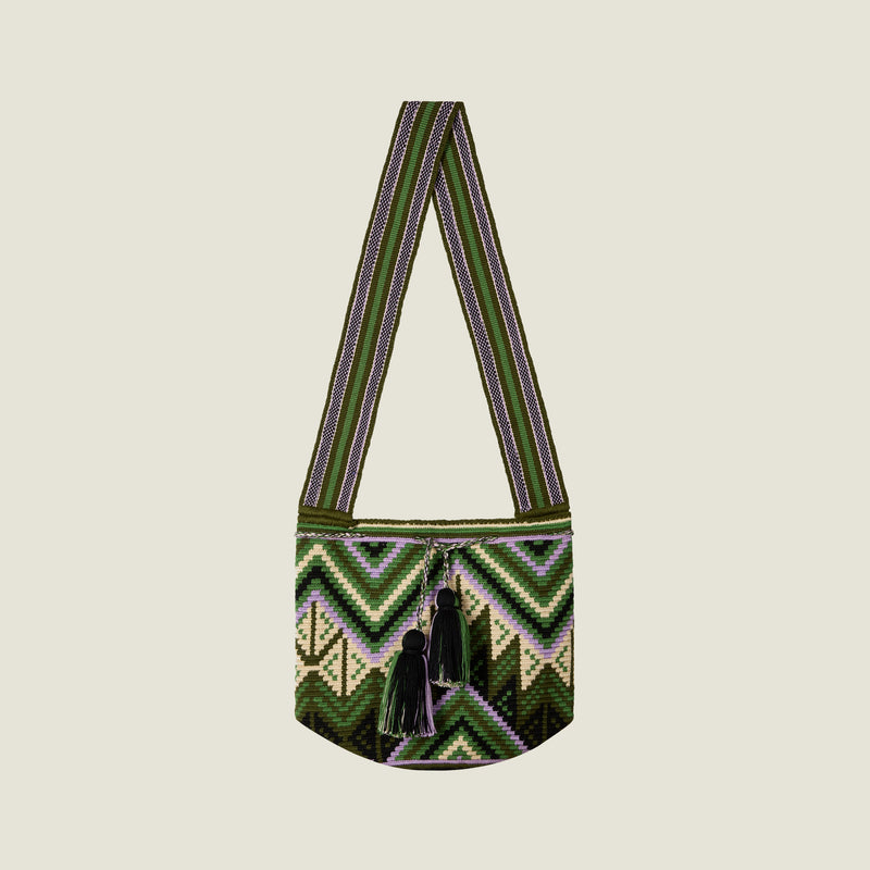 brora hand woven artisan printed cross body bag