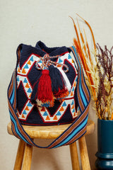 The Colombia Collective x Brora Hand Woven Tassel Tote Bag