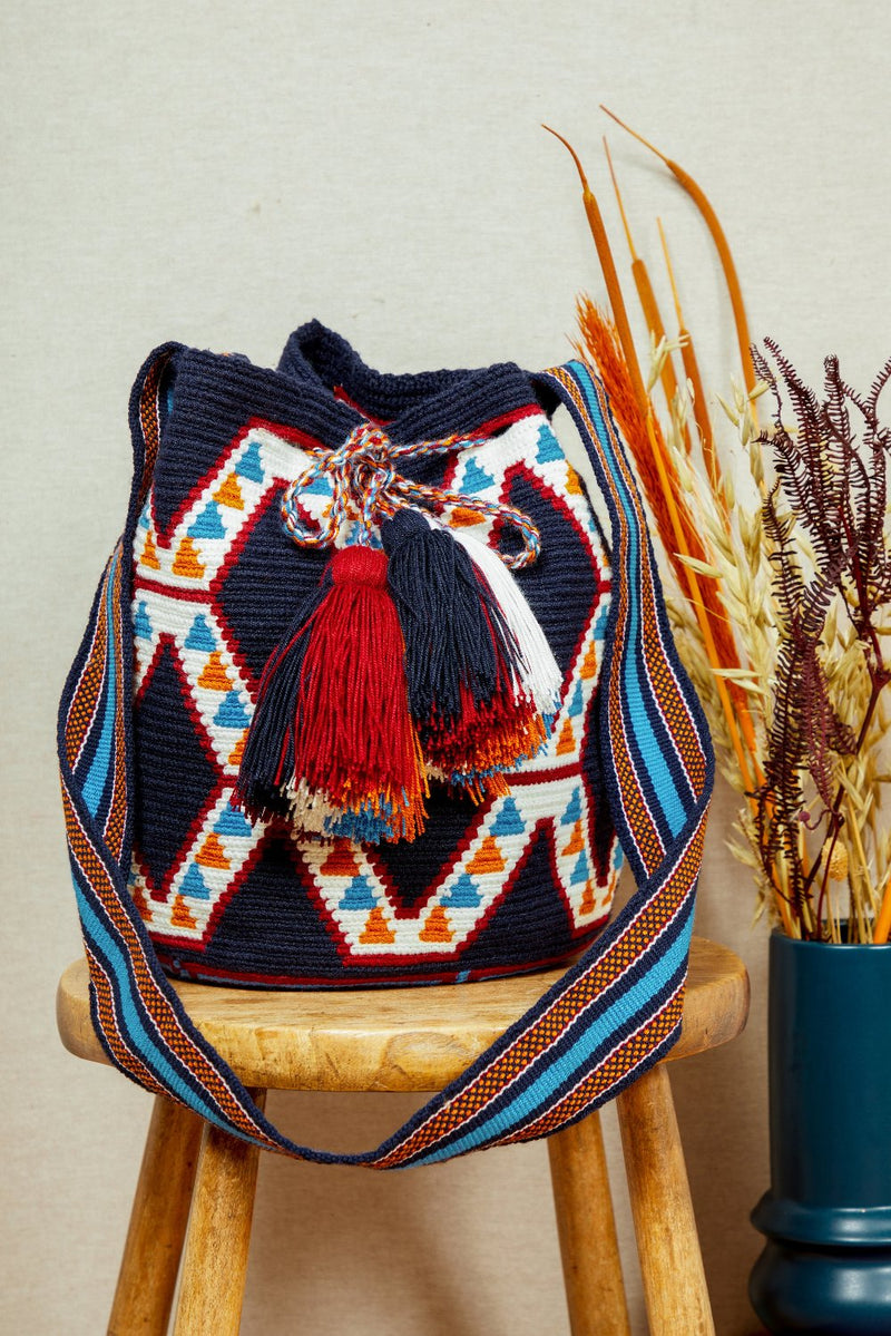 The Colombia Collective x Brora Hand Woven Tassel Tote Bag