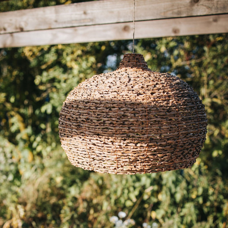 Hand Woven Natural Raffia Lampshade