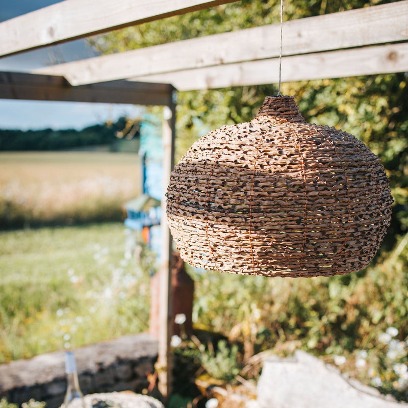 Hand Woven Natural Raffia Lampshade