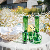 Hand Blown Artisan Glass Champagne Flutes