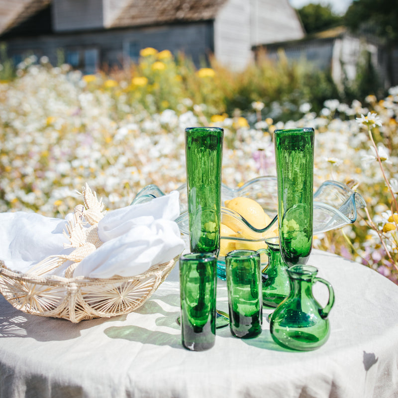 Hand Blown Artisan Glass Champagne Flutes