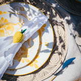Hand Woven Lemon Napkin Rings