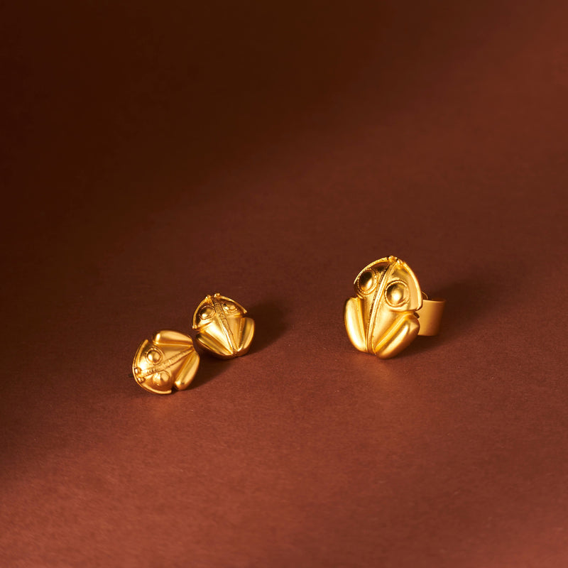 Precolombino Tairona Rana Stud Earrings