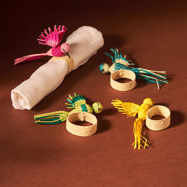 Palmito Hummingbird Napkin Rings (Set of 4) - The Colombia Collective