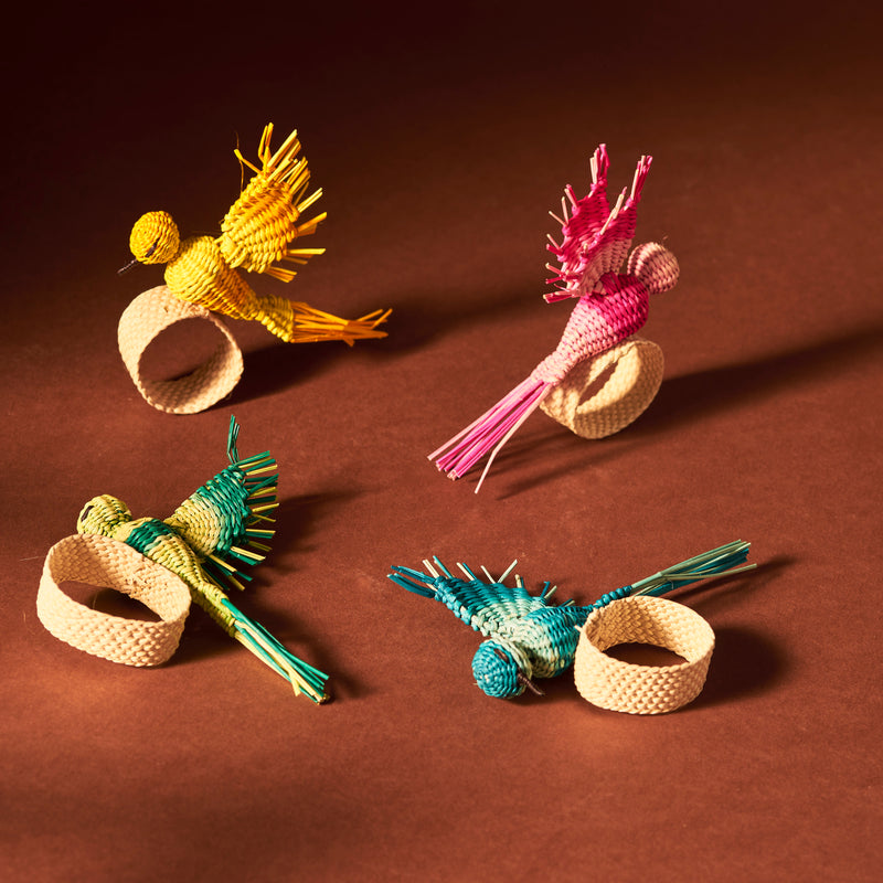 Palmito Hummingbird Napkin Rings (Set of 4) - The Colombia Collective