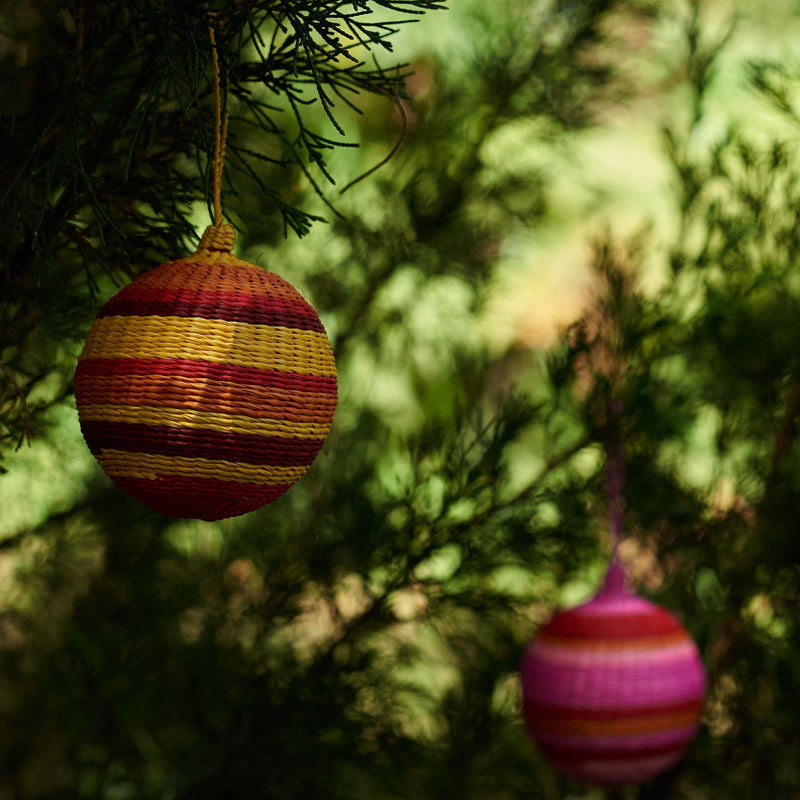 Palmito Woven Baubles (Set of 4) - The Colombia Collective