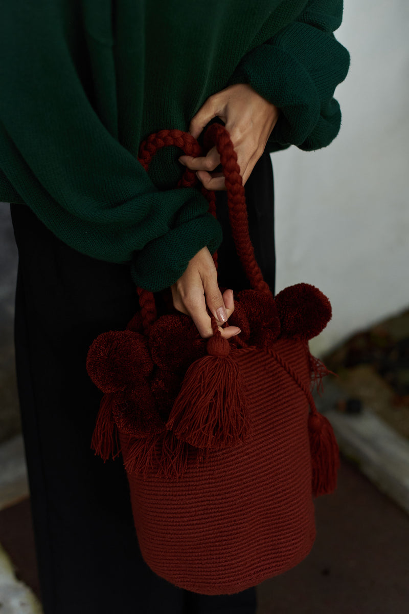 Wayuu Luxury Pom Pom Bag - The Colombia Collective
