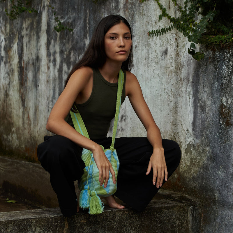 Wayuu Mini Chequered Shoulder Bag - The Colombia Collective