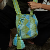 Wayuu Mini Chequered Shoulder Bag - The Colombia Collective
