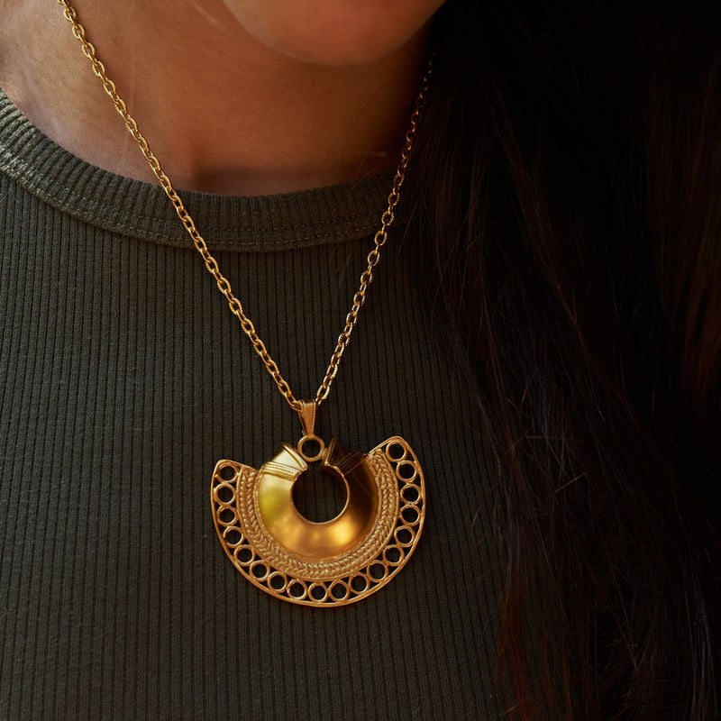 Precolombino Tairona Pendant + Chain - The Colombia Collective