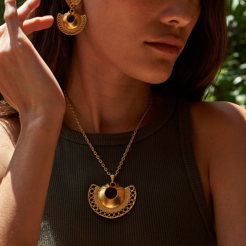 Precolombino Tairona Pendant + Chain - The Colombia Collective
