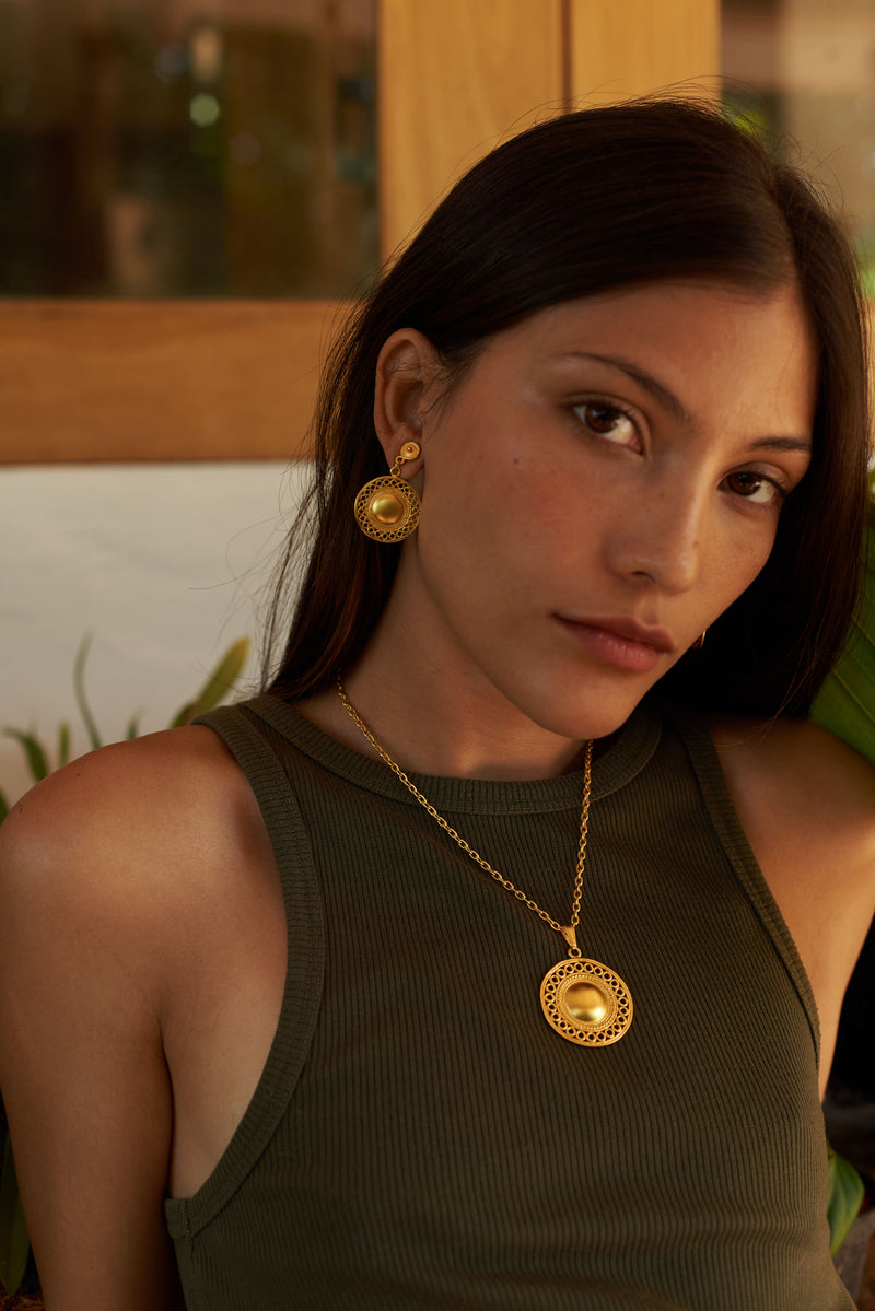 Precolombino Muisca Pendant + Chain - The Colombia Collective