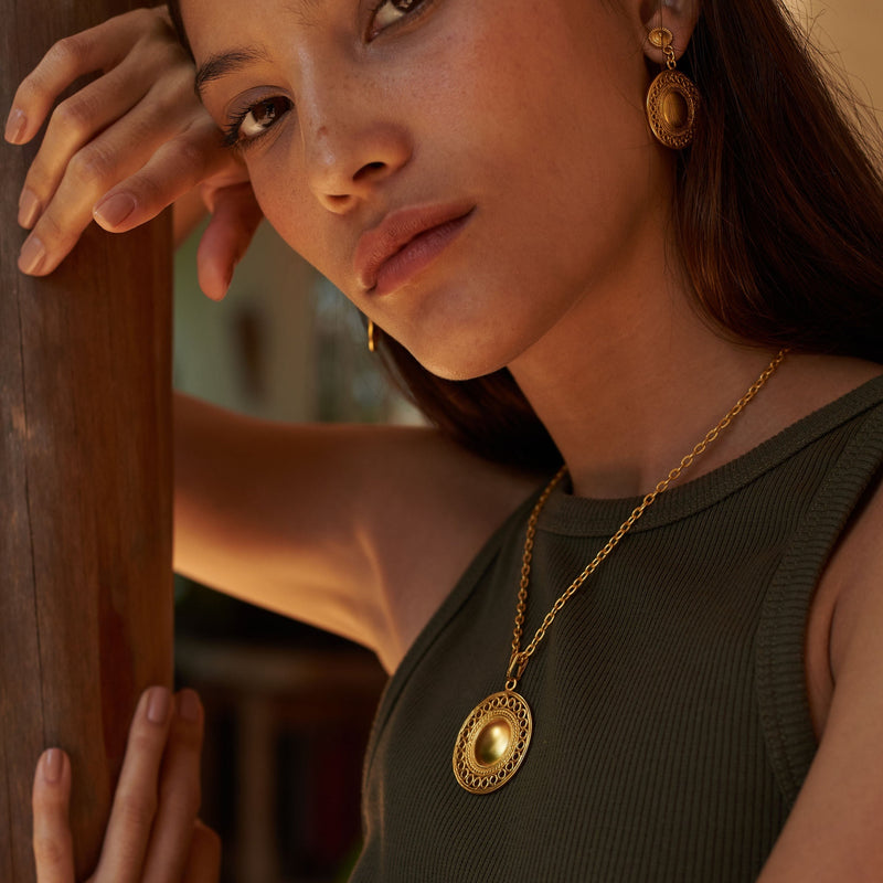 Precolombino Muisca Pendant + Chain - The Colombia Collective