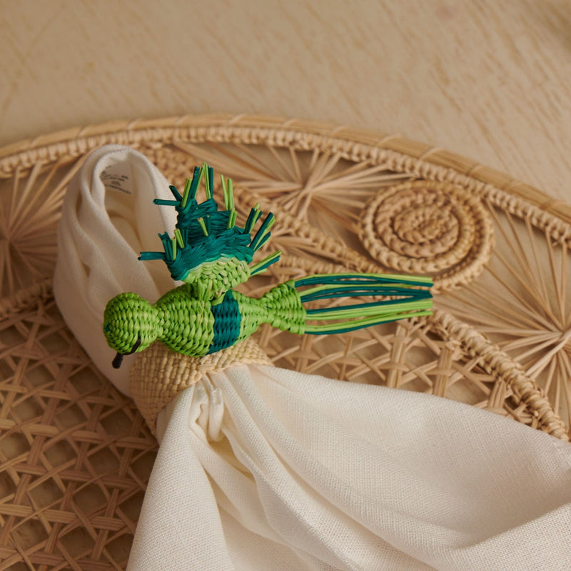 Palmito Multi-Coloured Hummingbird Napkin Rings (Set of 4) - The Colombia Collective