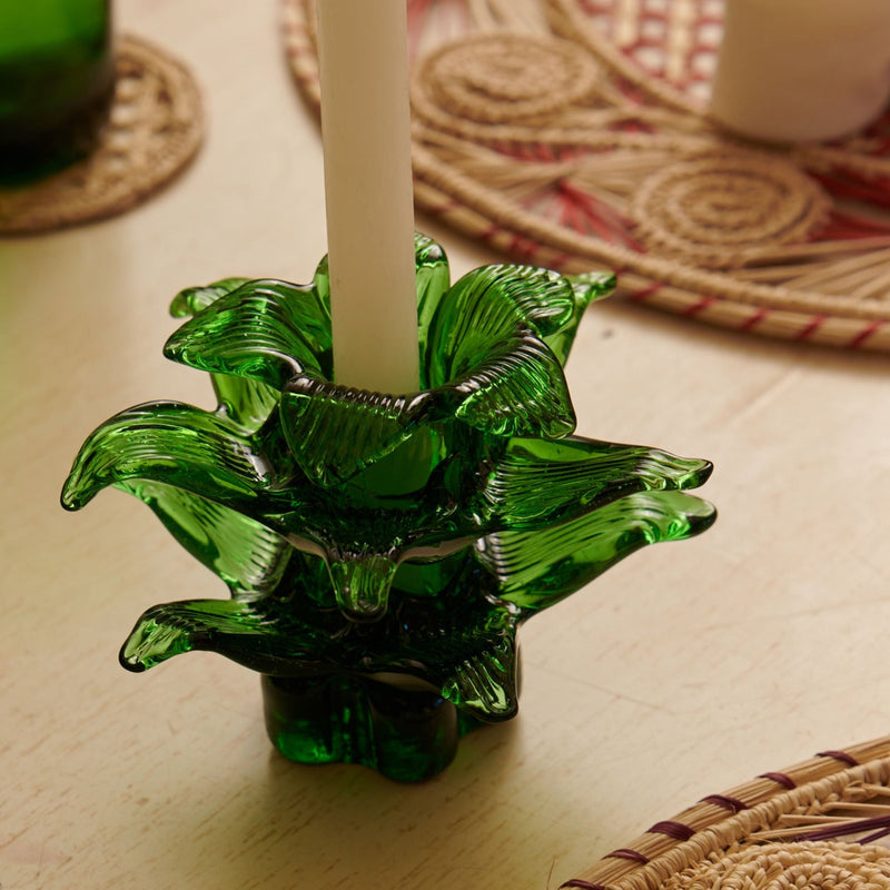 Sofia Handblown Glass Candle Holders (Set of 2) - The Colombia Collective