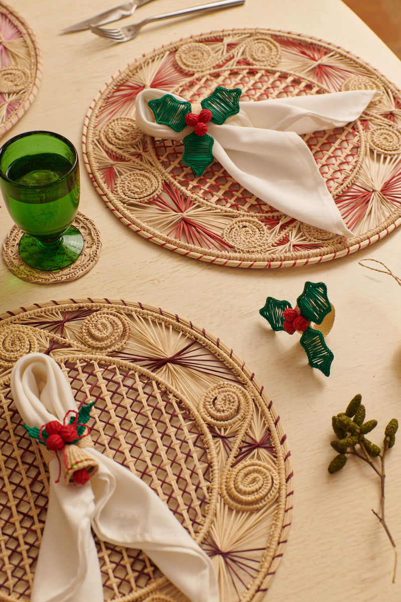 Palmito Woven Bell Napkin Rings (Set of 4) - The Colombia Collective