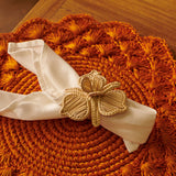 Orchid Woven Napkin Rings (Set of 4) Natural - The Colombia Collective