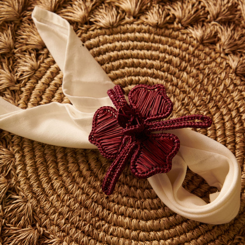 Orchid Woven Napkin Rings (Set of 4) - The Colombia Collective