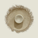 Artisan Woven Wide Brim Hat With Fringe