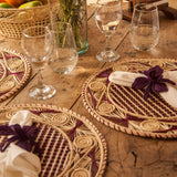Orchid Woven Napkin Rings (Set of 4)