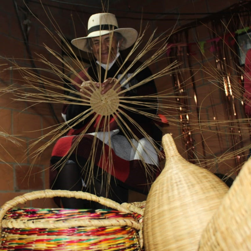 Boyacá Scalloped Woven Bowl - The Colombia Collective