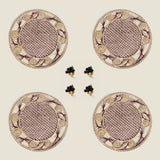 Sandra Woven Placemats & Fruity Napkin Rings Set