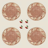 Sandra Woven Placemats & Fruity Napkin Rings Set