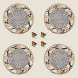 Sandra Woven Placemats & Fruity Napkin Rings Set
