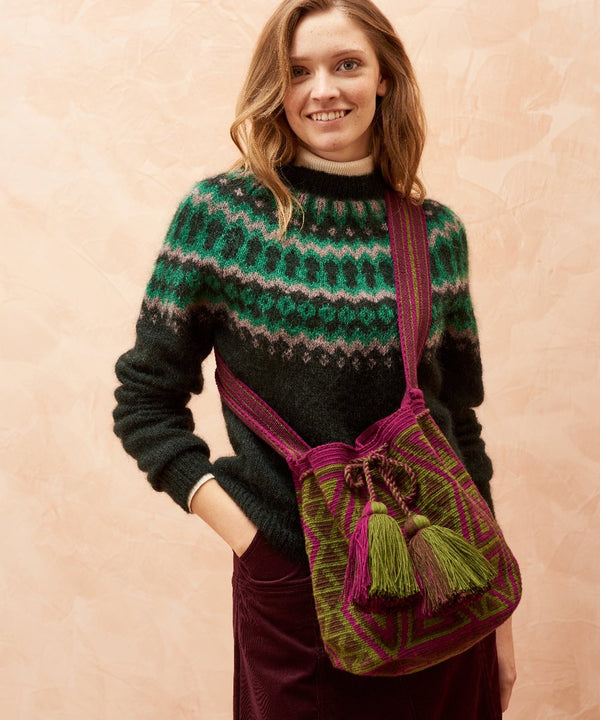 The Colombia Collective x Brora Hand Woven Tassel Tote Bag