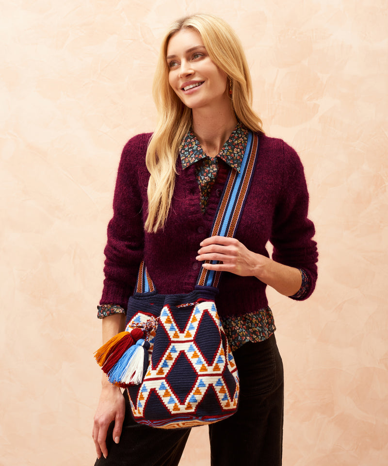 The Colombia Collective x Brora Hand Woven Tassel Tote Bag