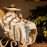 Hand Woven Artisan Cream Woollen Blanket