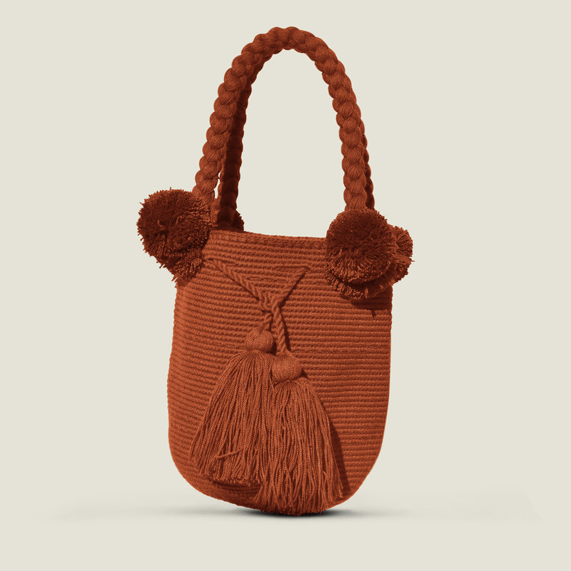 Wayuu Medium Pom Pom Bag - The Colombia Collective
