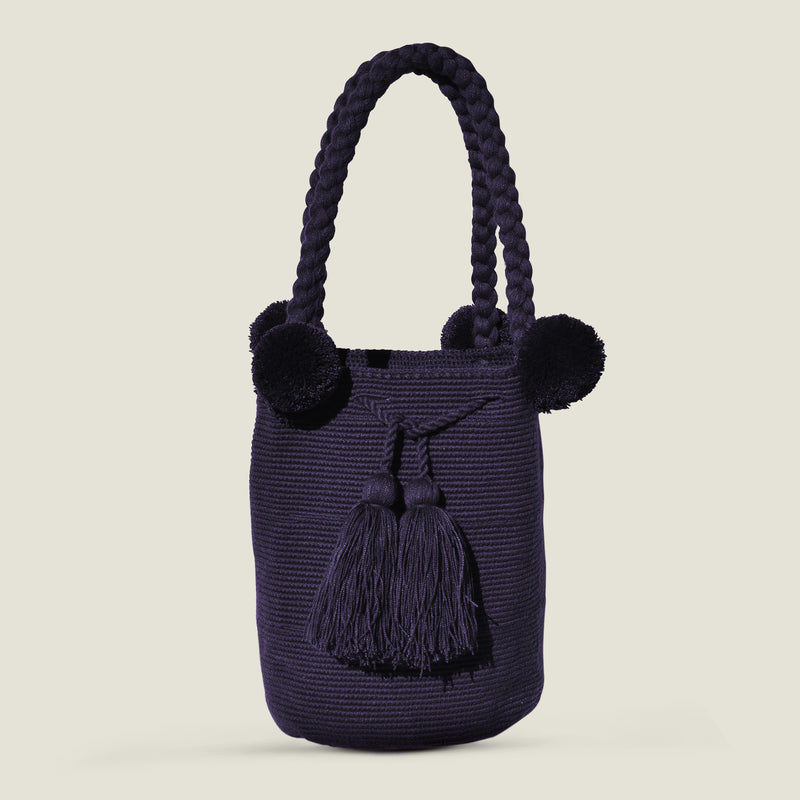 Wayuu Large Pom Pom Bag - The Colombia Collective