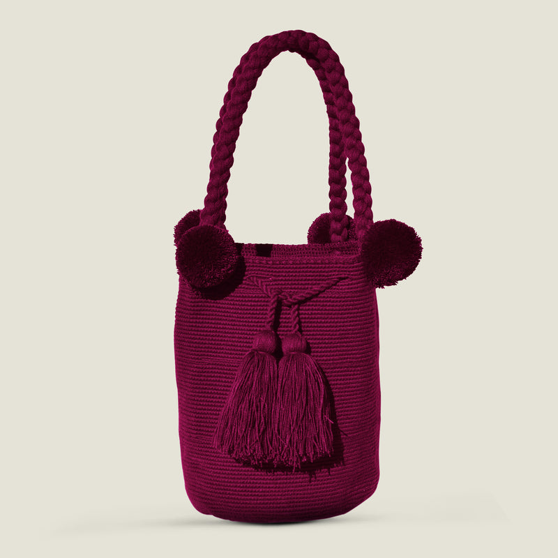 Wayuu Large Pom Pom Bag - The Colombia Collective