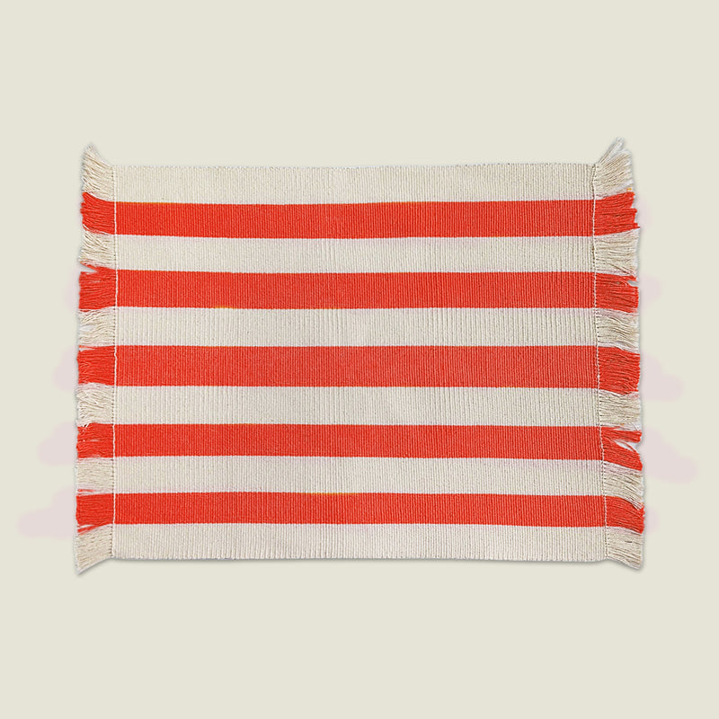 Olivia Striped Woven Placemats (Set of 4) - The Colombia Collective