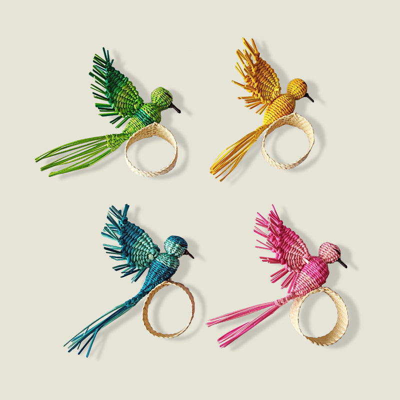 Palmito Humming Bird Napkin Rings - The Colombia Collective