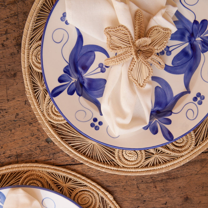 Orchid Woven Napkin Rings (Set of 4) - The Colombia Collective