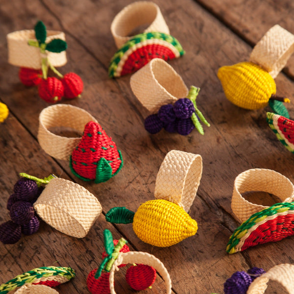 Palmito Fruity Napkin Rings (Set of 4) - The Colombia Collective