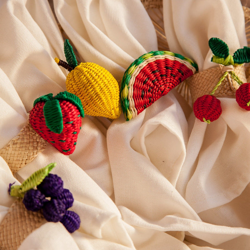 Palmito Fruity Napkin Rings (Set of 4) - The Colombia Collective