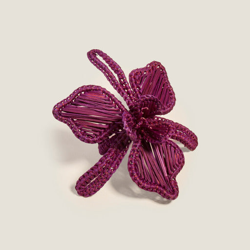 Orchid Woven Napkin Rings (Set of 4) - The Colombia Collective